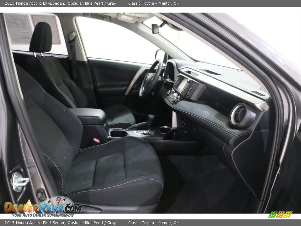 2015 Honda Accord EX-L Sedan Obsidian Blue Pearl / Gray Photo #15