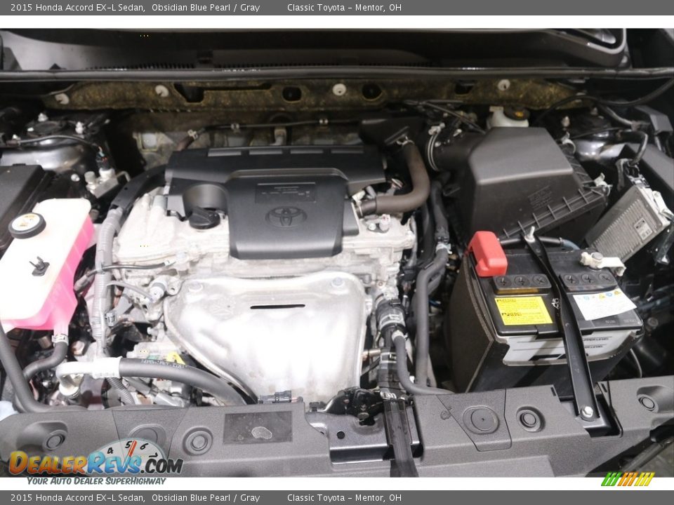 2015 Honda Accord EX-L Sedan Obsidian Blue Pearl / Gray Photo #18