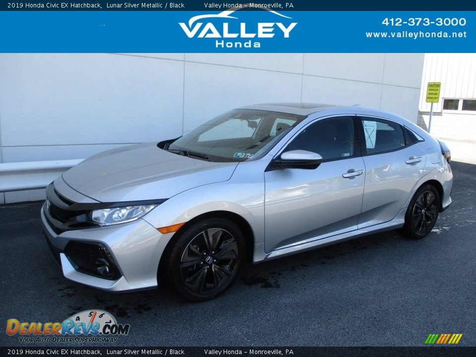 2019 Honda Civic EX Hatchback Lunar Silver Metallic / Black Photo #1