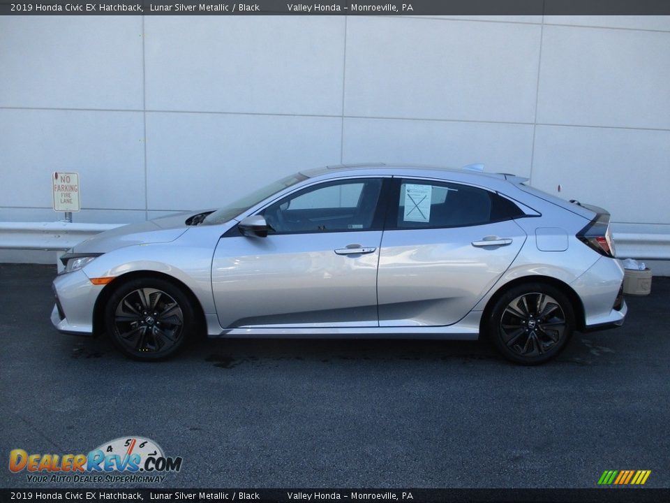 2019 Honda Civic EX Hatchback Lunar Silver Metallic / Black Photo #2