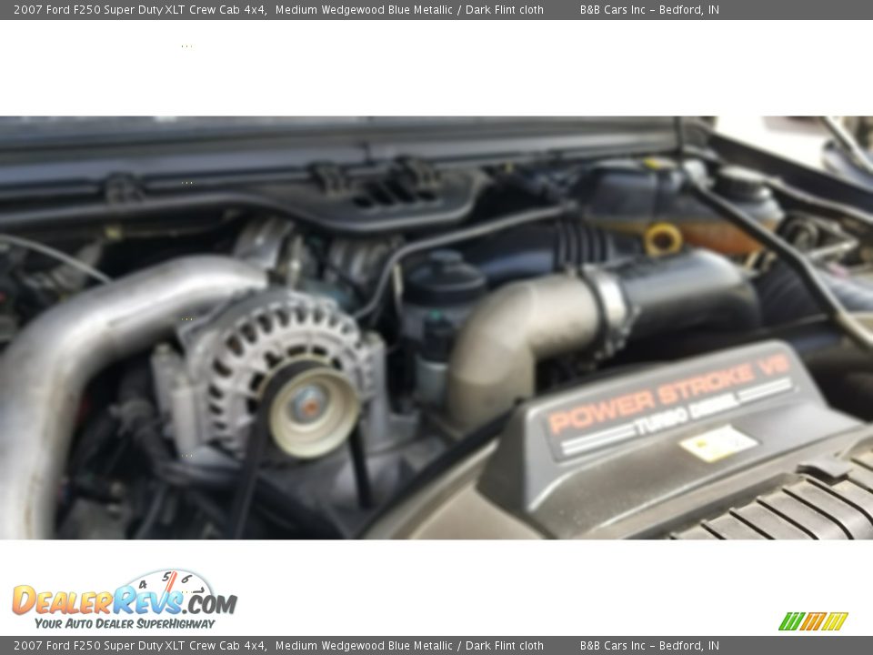 2007 Ford F250 Super Duty XLT Crew Cab 4x4 Medium Wedgewood Blue Metallic / Dark Flint cloth Photo #23