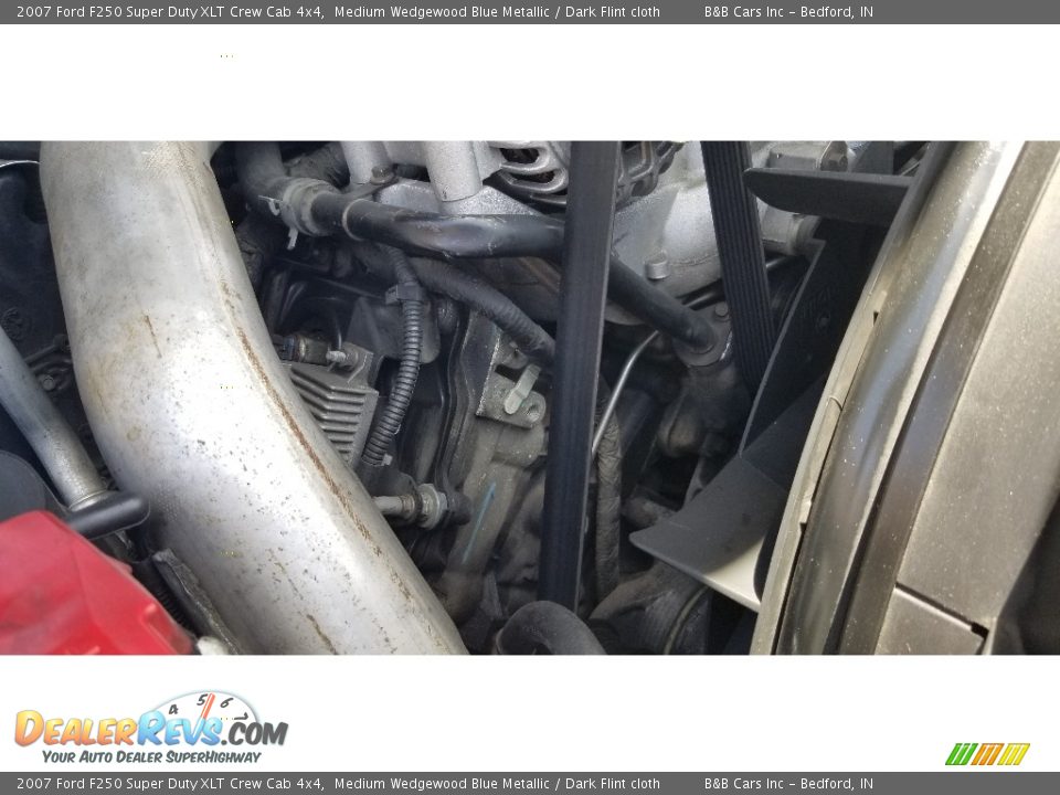 2007 Ford F250 Super Duty XLT Crew Cab 4x4 Medium Wedgewood Blue Metallic / Dark Flint cloth Photo #24