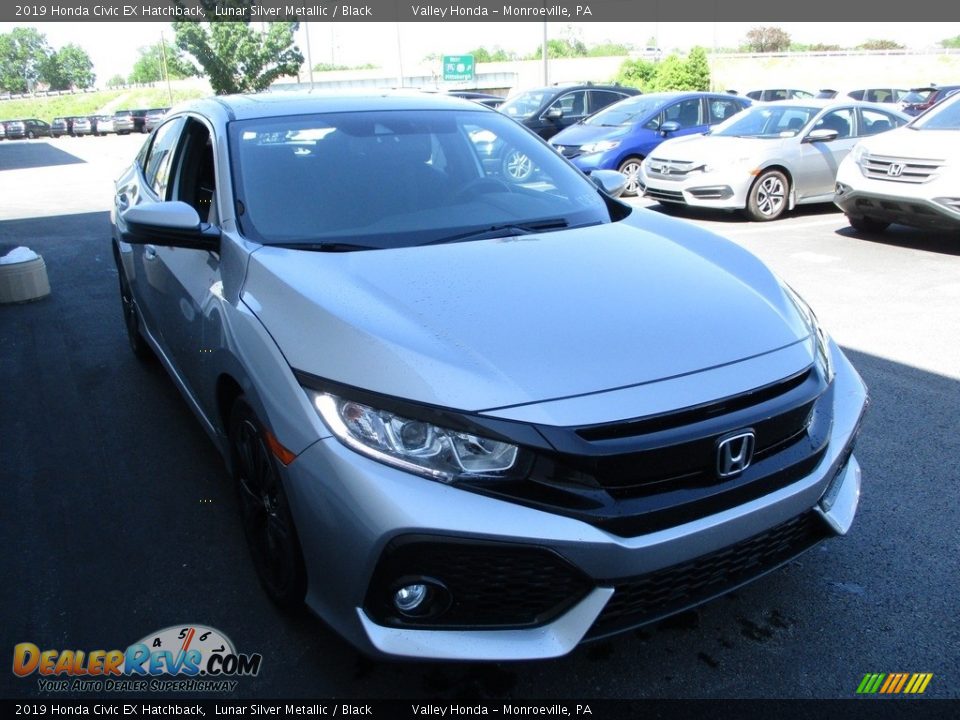 2019 Honda Civic EX Hatchback Lunar Silver Metallic / Black Photo #7