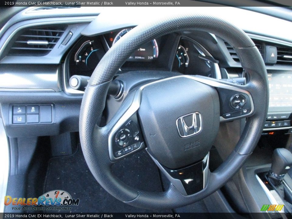 2019 Honda Civic EX Hatchback Lunar Silver Metallic / Black Photo #14