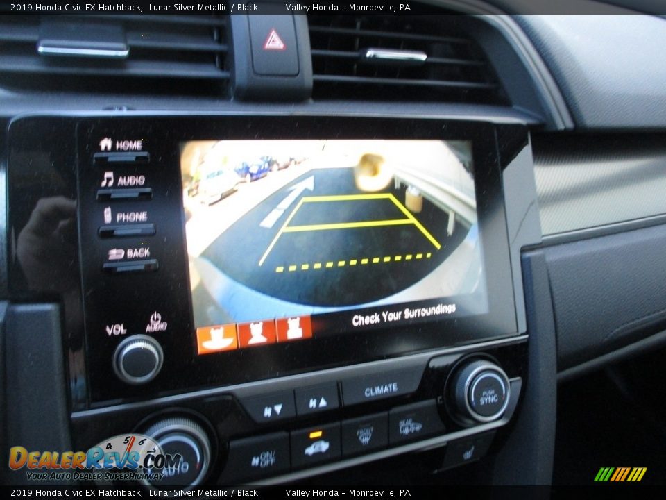 2019 Honda Civic EX Hatchback Lunar Silver Metallic / Black Photo #17