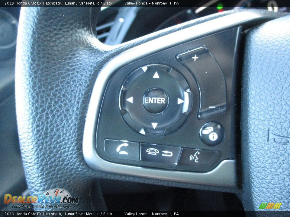 2019 Honda Civic EX Hatchback Lunar Silver Metallic / Black Photo #18