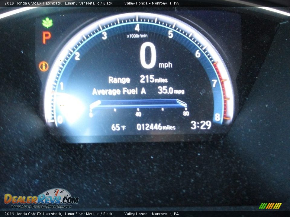 2019 Honda Civic EX Hatchback Lunar Silver Metallic / Black Photo #20
