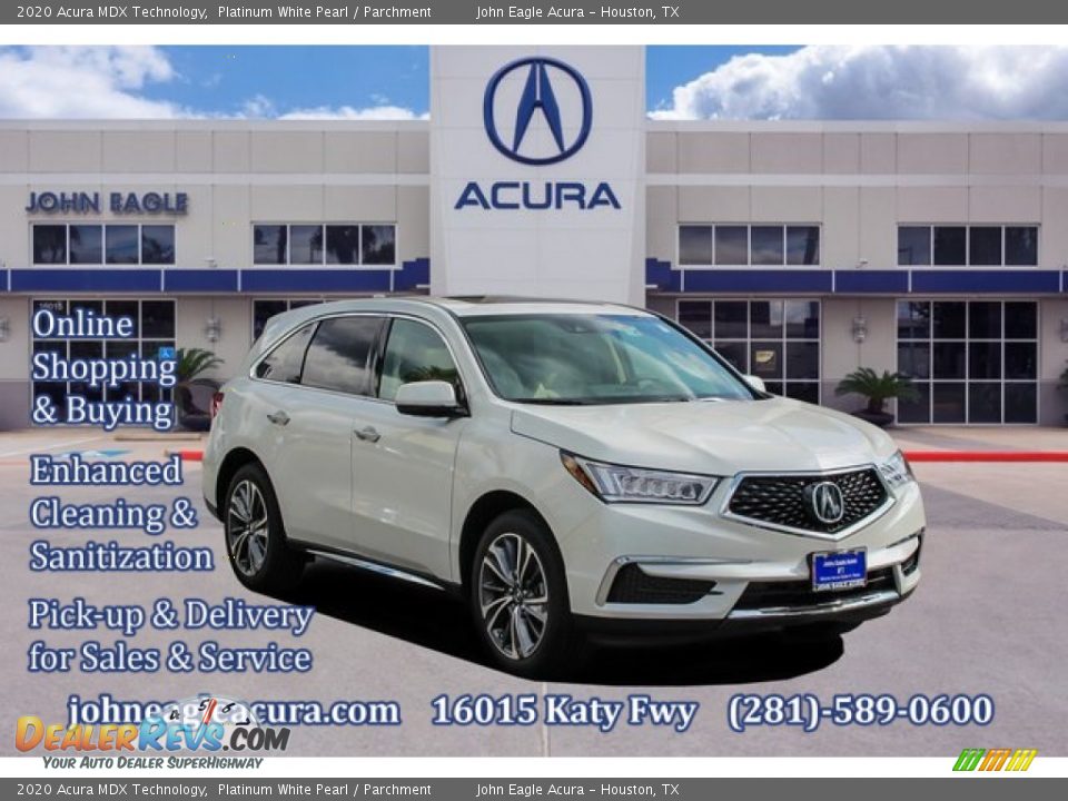 2020 Acura MDX Technology Platinum White Pearl / Parchment Photo #1