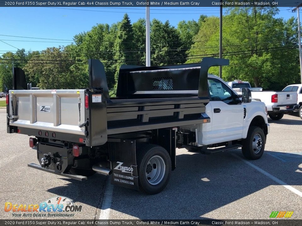 2020 Ford F350 Super Duty XL Regular Cab 4x4 Chassis Dump Truck Oxford White / Medium Earth Gray Photo #10