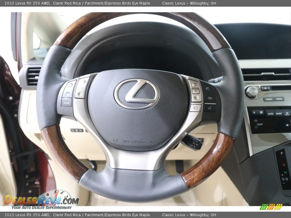 2013 Lexus RX 350 AWD Claret Red Mica / Parchment/Espresso Birds Eye Maple Photo #8