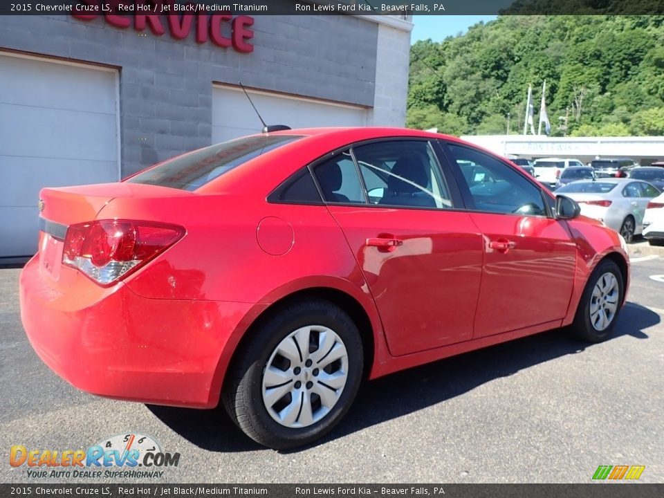 2015 Chevrolet Cruze LS Red Hot / Jet Black/Medium Titanium Photo #2
