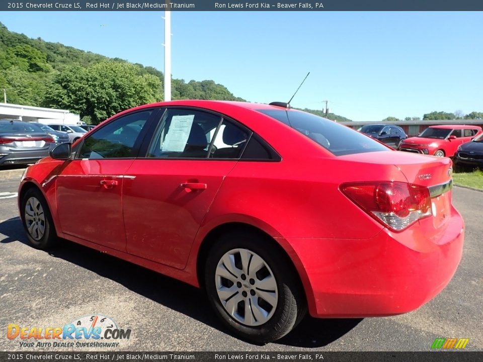 2015 Chevrolet Cruze LS Red Hot / Jet Black/Medium Titanium Photo #5