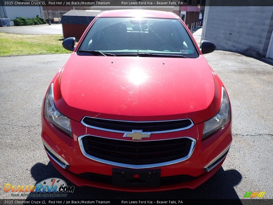 2015 Chevrolet Cruze LS Red Hot / Jet Black/Medium Titanium Photo #8