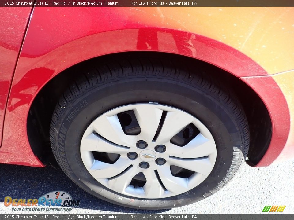 2015 Chevrolet Cruze LS Red Hot / Jet Black/Medium Titanium Photo #10