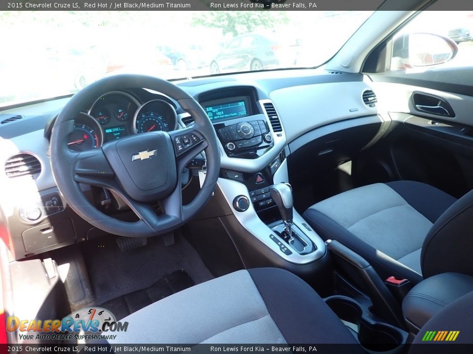 2015 Chevrolet Cruze LS Red Hot / Jet Black/Medium Titanium Photo #14