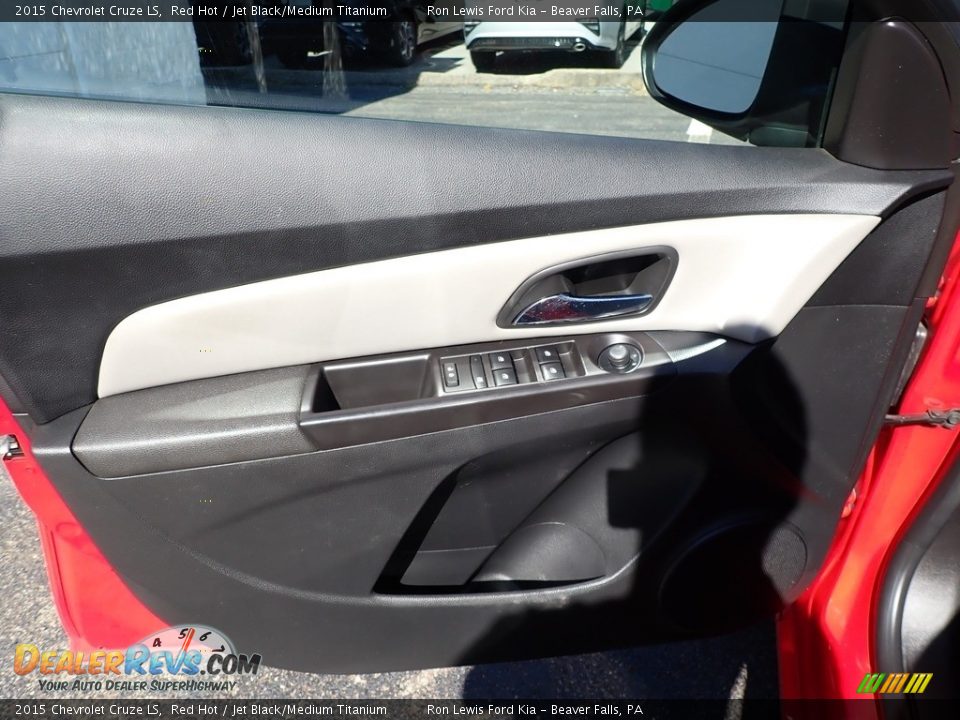 2015 Chevrolet Cruze LS Red Hot / Jet Black/Medium Titanium Photo #15