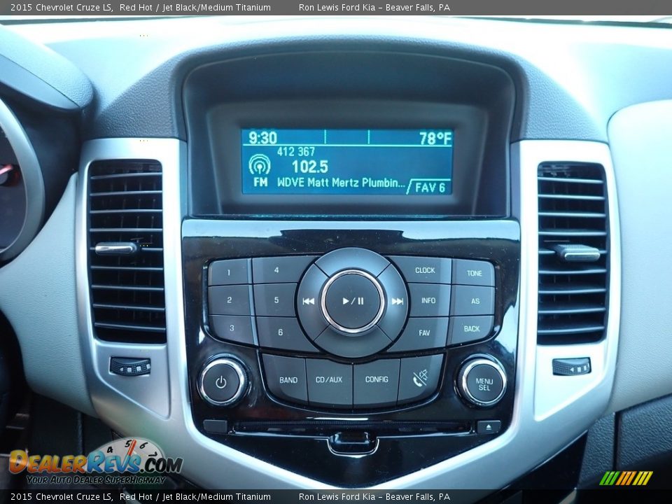 2015 Chevrolet Cruze LS Red Hot / Jet Black/Medium Titanium Photo #18
