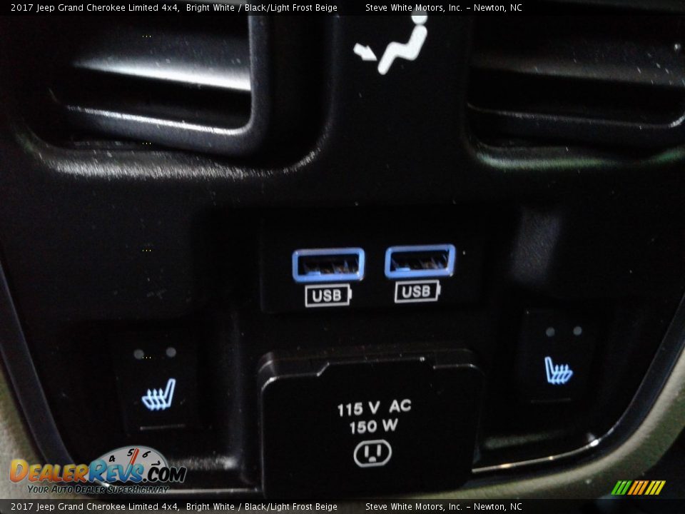 2017 Jeep Grand Cherokee Limited 4x4 Bright White / Black/Light Frost Beige Photo #14