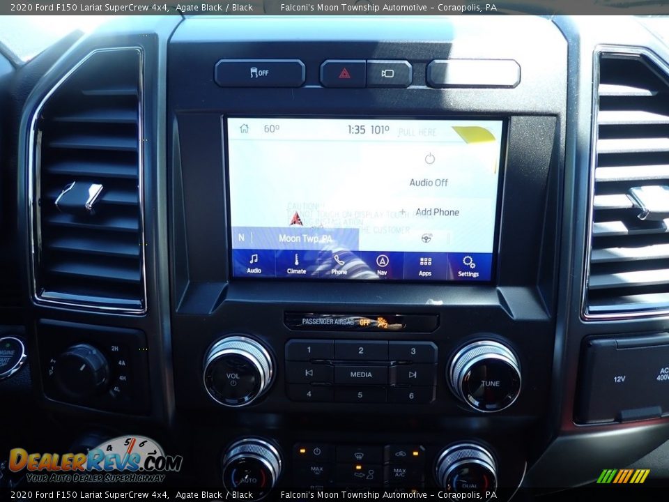 2020 Ford F150 Lariat SuperCrew 4x4 Agate Black / Black Photo #14