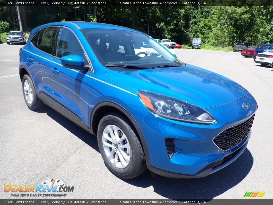 2020 Ford Escape SE 4WD Velocity Blue Metallic / Sandstone Photo #3