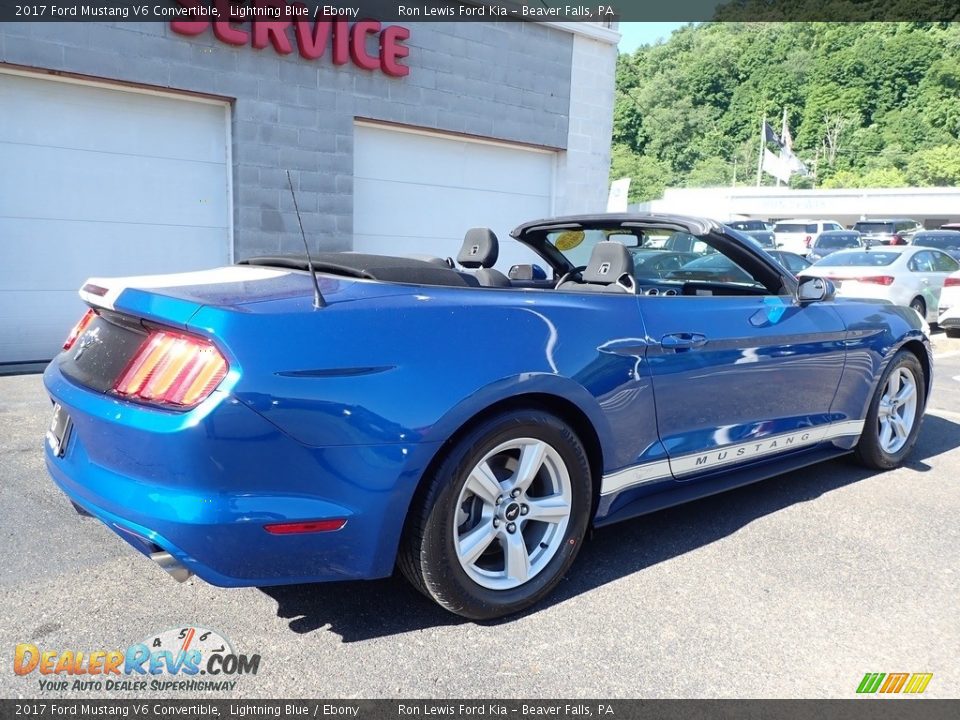 2017 Ford Mustang V6 Convertible Lightning Blue / Ebony Photo #2