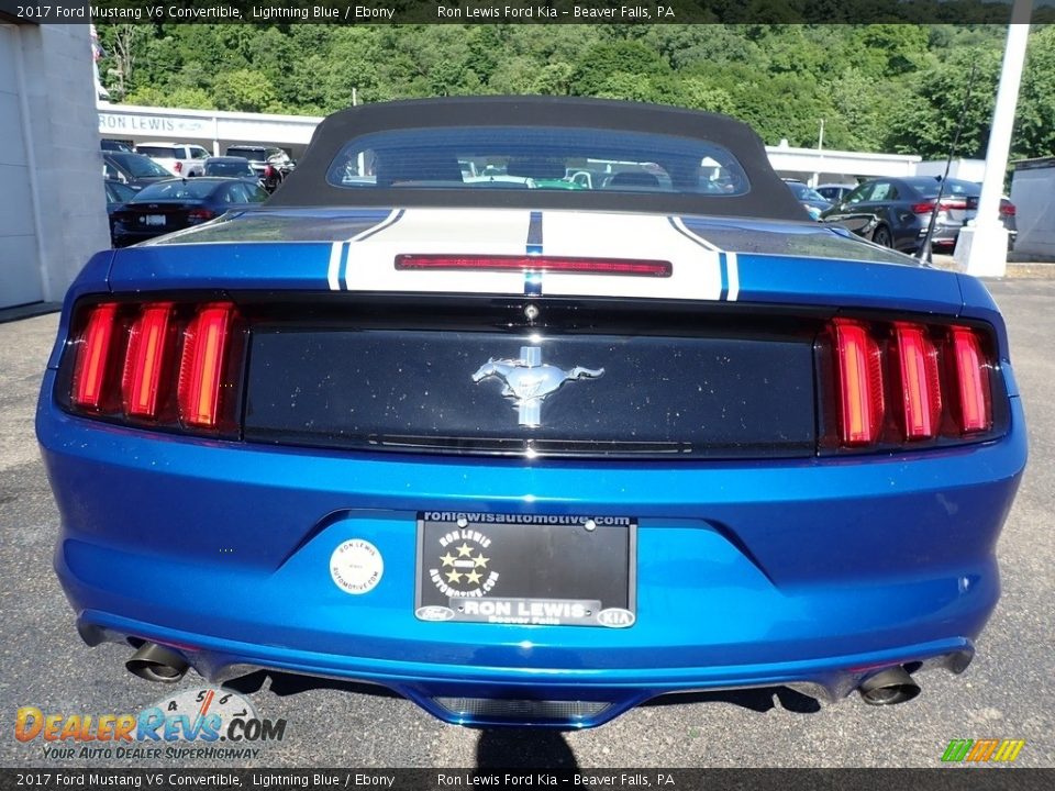 2017 Ford Mustang V6 Convertible Lightning Blue / Ebony Photo #3