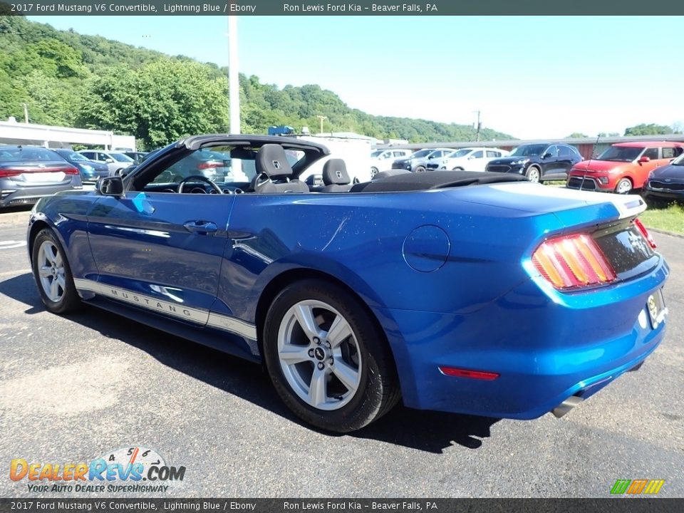 2017 Ford Mustang V6 Convertible Lightning Blue / Ebony Photo #4