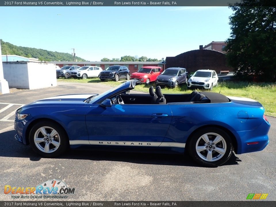 2017 Ford Mustang V6 Convertible Lightning Blue / Ebony Photo #5