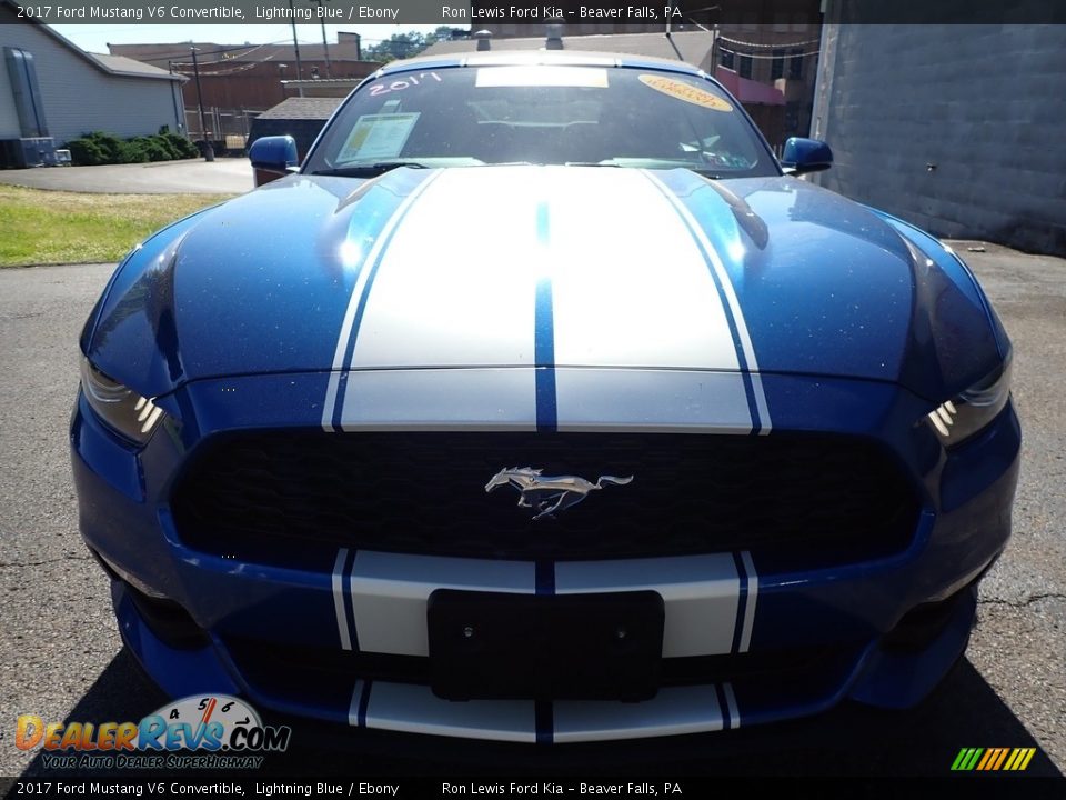 2017 Ford Mustang V6 Convertible Lightning Blue / Ebony Photo #7