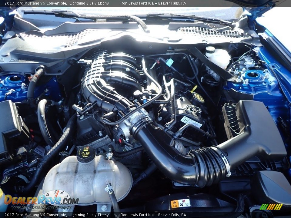 2017 Ford Mustang V6 Convertible Lightning Blue / Ebony Photo #8