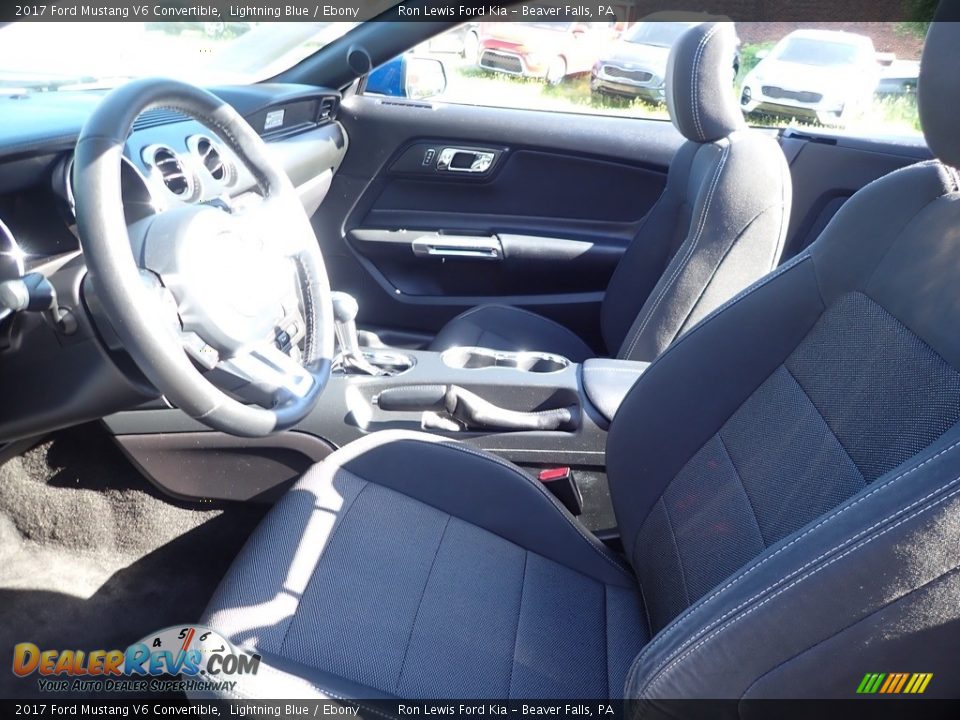 2017 Ford Mustang V6 Convertible Lightning Blue / Ebony Photo #12