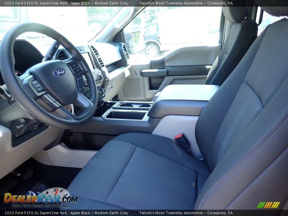 2020 Ford F150 XL SuperCrew 4x4 Agate Black / Medium Earth Gray Photo #10