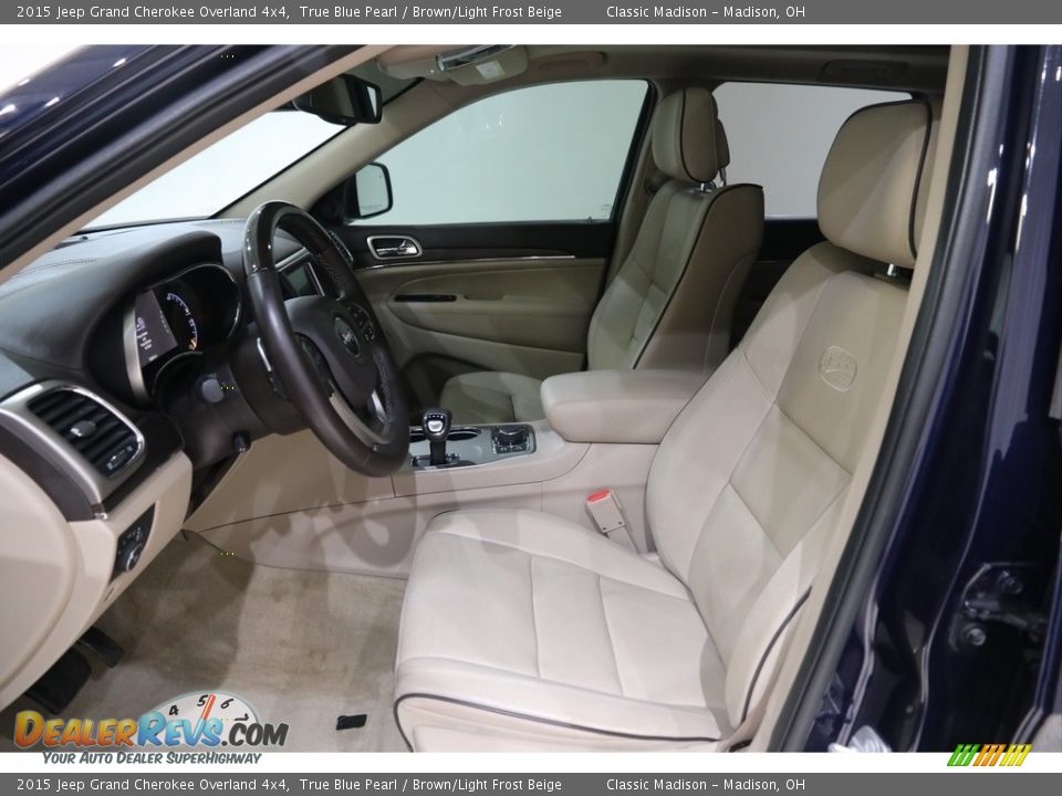 2015 Jeep Grand Cherokee Overland 4x4 True Blue Pearl / Brown/Light Frost Beige Photo #6