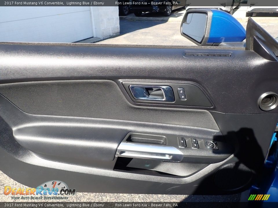 2017 Ford Mustang V6 Convertible Lightning Blue / Ebony Photo #15