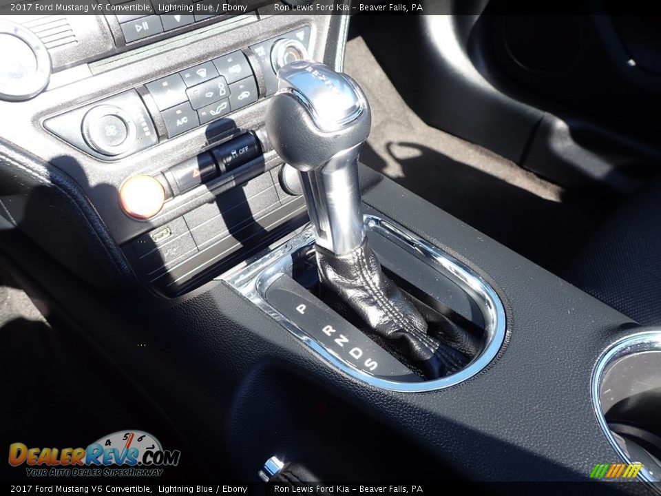 2017 Ford Mustang V6 Convertible Lightning Blue / Ebony Photo #17