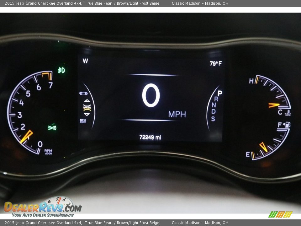 2015 Jeep Grand Cherokee Overland 4x4 True Blue Pearl / Brown/Light Frost Beige Photo #9