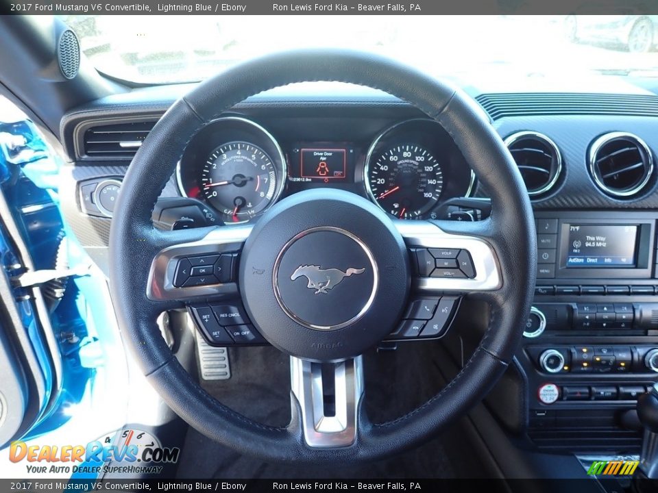 2017 Ford Mustang V6 Convertible Lightning Blue / Ebony Photo #18