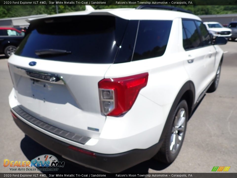 2020 Ford Explorer XLT 4WD Star White Metallic Tri-Coat / Sandstone Photo #2