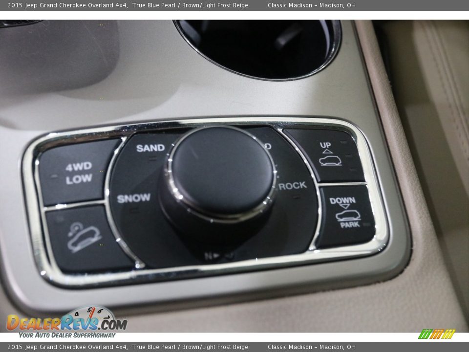2015 Jeep Grand Cherokee Overland 4x4 True Blue Pearl / Brown/Light Frost Beige Photo #14