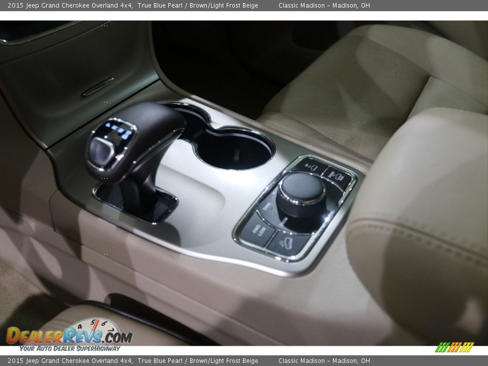 2015 Jeep Grand Cherokee Overland 4x4 True Blue Pearl / Brown/Light Frost Beige Photo #15