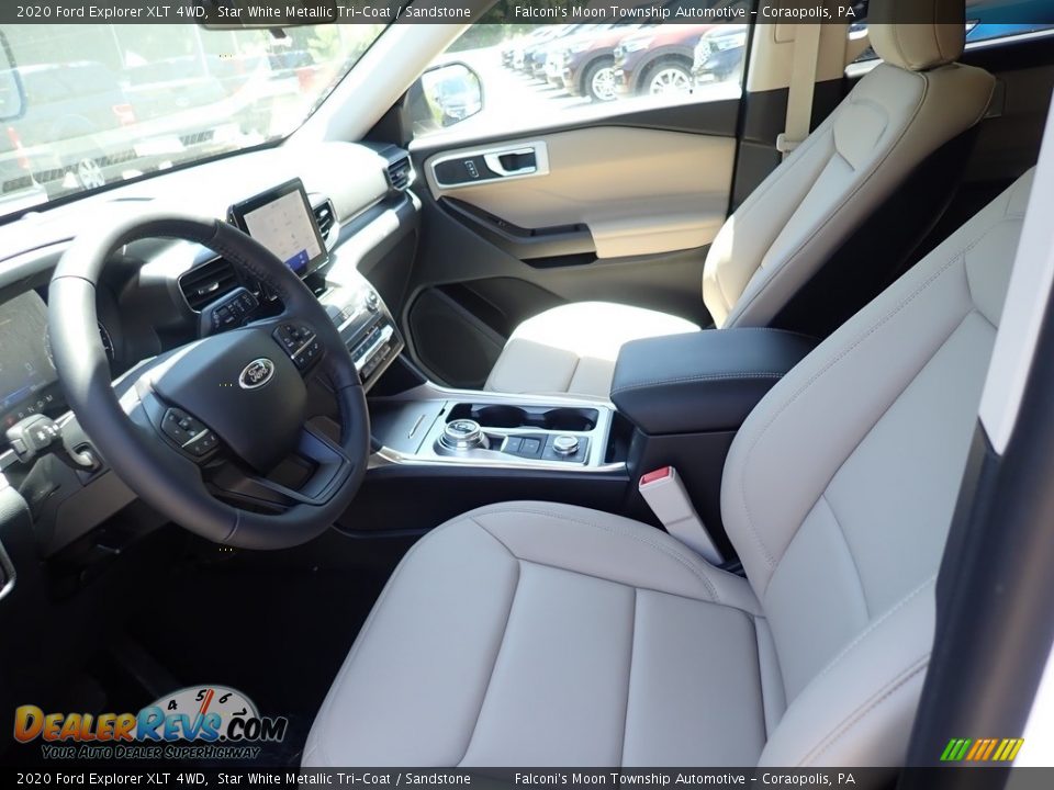 2020 Ford Explorer XLT 4WD Star White Metallic Tri-Coat / Sandstone Photo #10