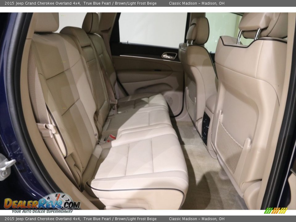 2015 Jeep Grand Cherokee Overland 4x4 True Blue Pearl / Brown/Light Frost Beige Photo #17