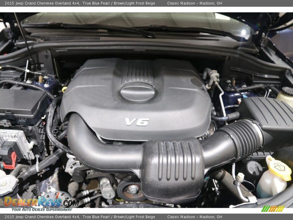 2015 Jeep Grand Cherokee Overland 4x4 True Blue Pearl / Brown/Light Frost Beige Photo #19