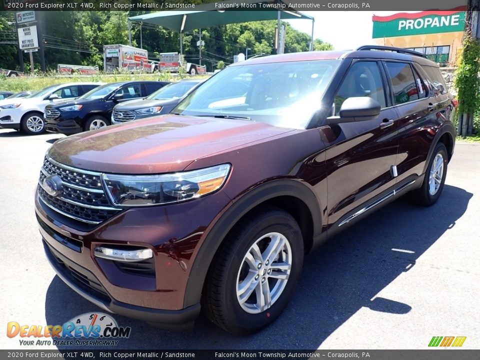 2020 Ford Explorer XLT 4WD Rich Copper Metallic / Sandstone Photo #5