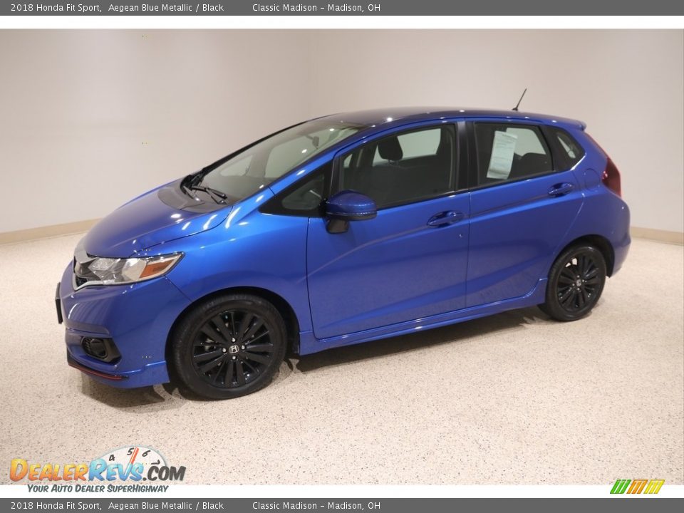 2018 Honda Fit Sport Aegean Blue Metallic / Black Photo #3