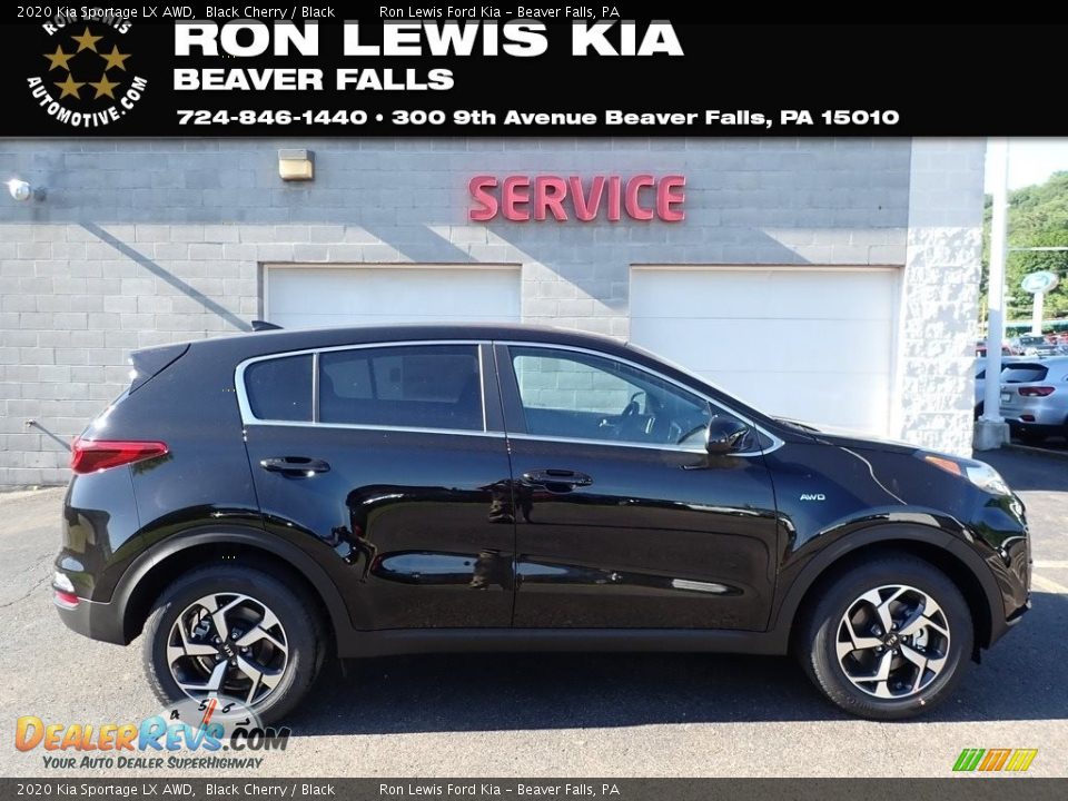 2020 Kia Sportage LX AWD Black Cherry / Black Photo #1