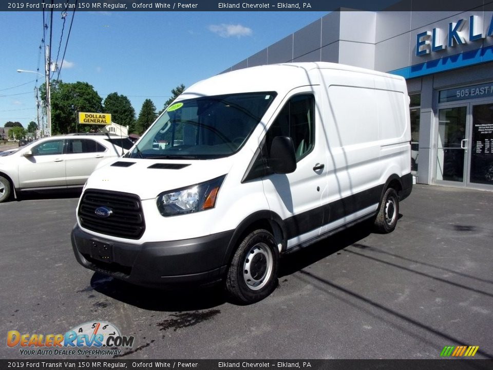 2019 Ford Transit Van 150 MR Regular Oxford White / Pewter Photo #1