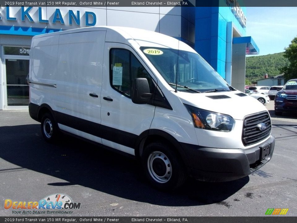 2019 Ford Transit Van 150 MR Regular Oxford White / Pewter Photo #2