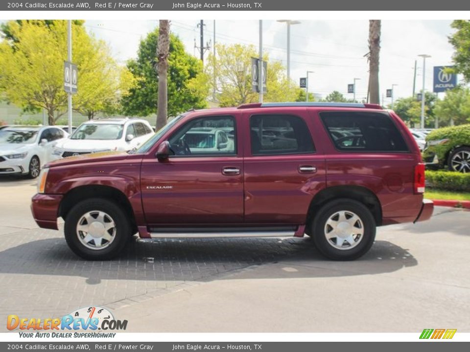 2004 Cadillac Escalade AWD Red E / Pewter Gray Photo #5