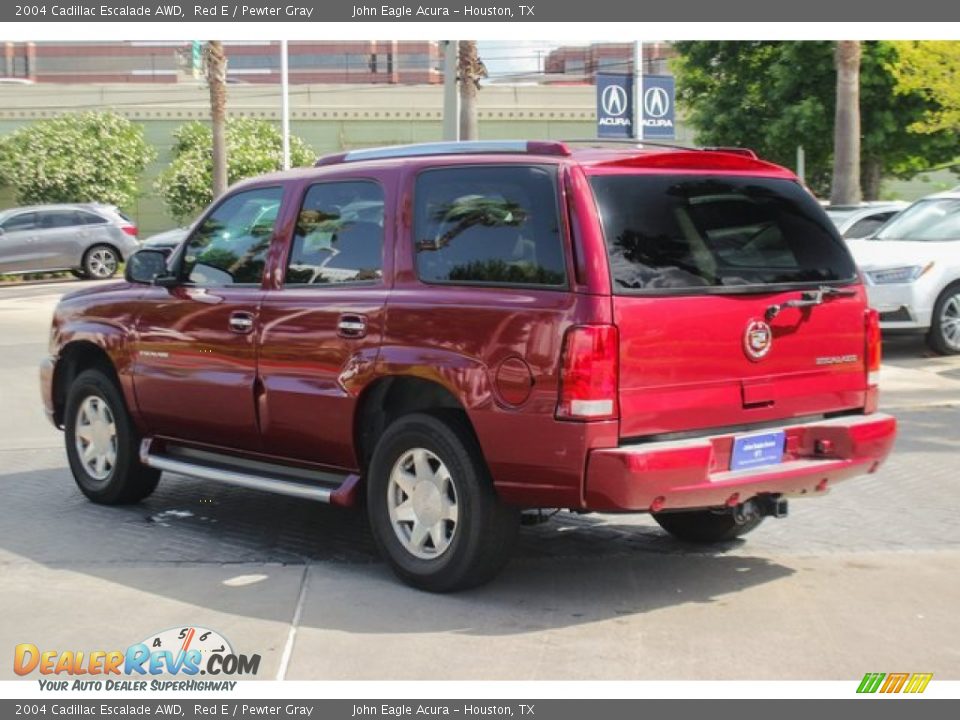 2004 Cadillac Escalade AWD Red E / Pewter Gray Photo #6